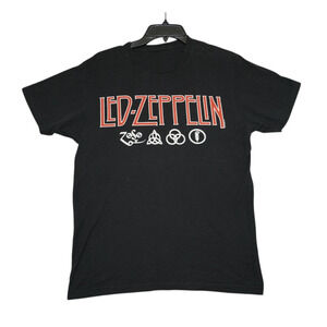 Led Zeppelin Symbols Graphic T-Shirt – Black – Size M (20x27) – 2011